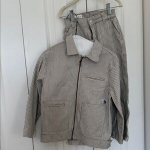 Zara Kids Matching Set - Black and White Stripes